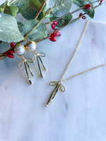 Pearl Stud Bow Earrings