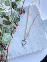 Silver Textured Heart Necklace