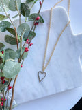 Silver Textured Heart Necklace