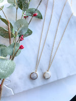Gold Pearl Coin Necklace