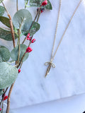 Gold Bow Necklace