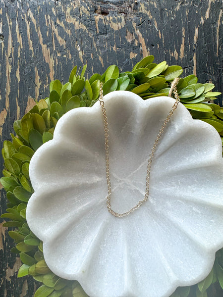 Charm Bar Chain - Rolo Cable
