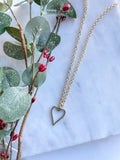 Gold Textured Heart Necklace