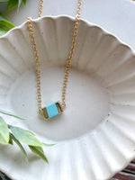 Roxy Rectangle Turquoise Pendant