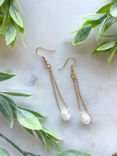 Breezy Pearl Drop Earrings