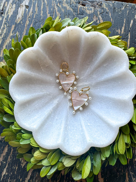 Mother of Pearl Heart Charm
