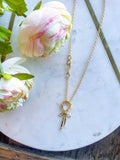 Side Clasp Bow Charm Necklace