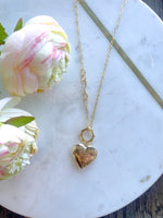 Side Clasp Heart Locket Necklace