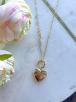 Side Clasp Heart Locket Necklace