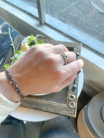Gunmetal & Silver Beaded Bracelet