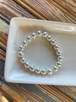 10mm Silver Bead Bracelets