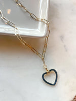 Enamel Heart Necklace