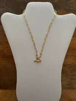 Heart Toggle Paperclip Chain