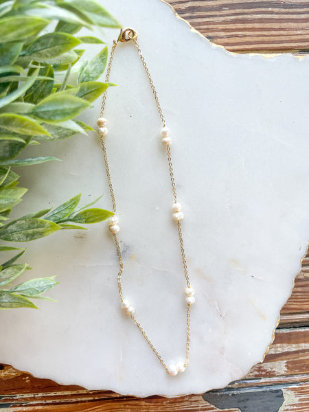 Dainty 2 Pearl Necklace