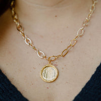 Gold Circle Statement Necklace