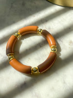 Acrylic and Gold Bead Bracelet