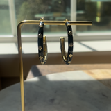 Color Studded Hoops