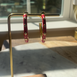 Color Studded Hoops