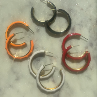 Color Studded Hoops
