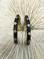 Color Studded Hoops