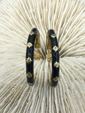 Color Studded Hoops