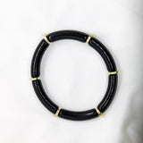 Skinny Acrylic Tube Bracelet in Black