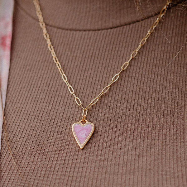 Pink Marble Heart