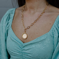 Gold Circle Statement Necklace