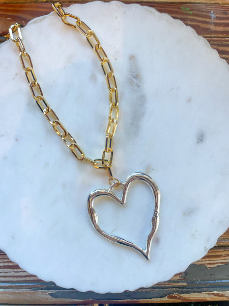Oversized heart necklace hotsell