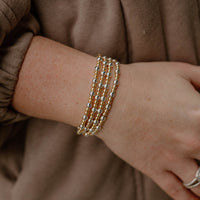 Small Silver/Gold Beaded Bracelet