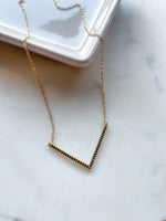 Black Chevron Pendant