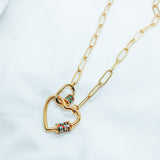 Colorful Linked Heart Necklace